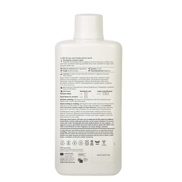 eucalyptus laundry liquid 500ml back