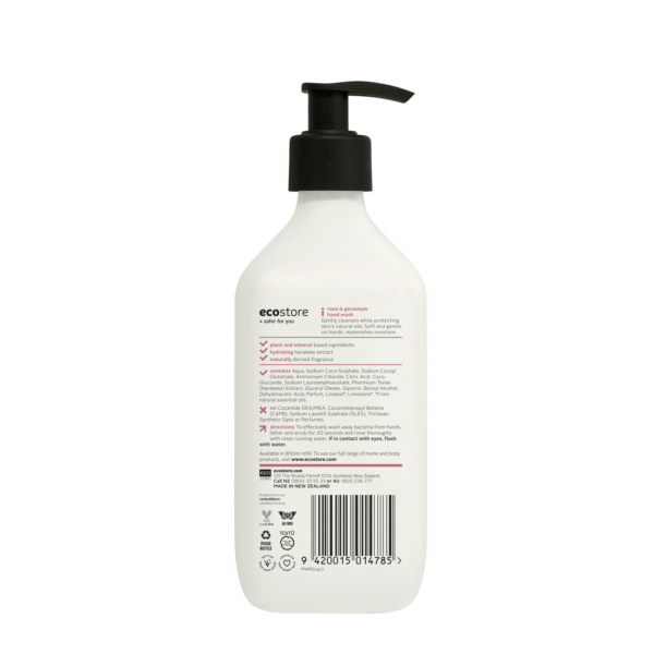 rose and geranium handwash back 425ml