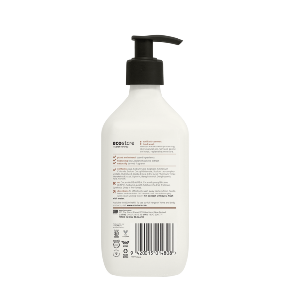 Vanilla & Coconut Hand Wash 425ml back